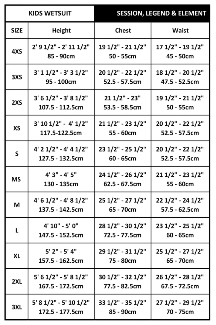 C-Skins Session 4:3 Junior Chest Zip