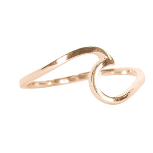 Pura Vida Rose Gold Wave Ring